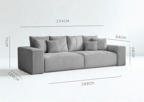 Duża elegancka sofa rozkładana PAS na Arena.pl