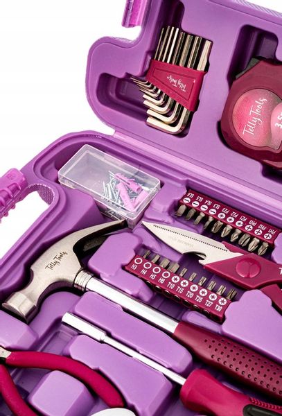 ZESTAW RÓŻOWYCH NARZĘDZI DLA SAMODZIELNYCH KOBIET 135 ELEMENTÓW NA PREZENT zdjęcie 3