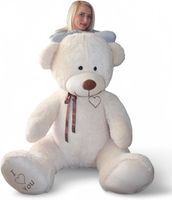 DUŻY MIŚ PLUSZOWY XXL NA PREZENT 190cm WIELKI PLUSZAK GIGANT- Beżowy