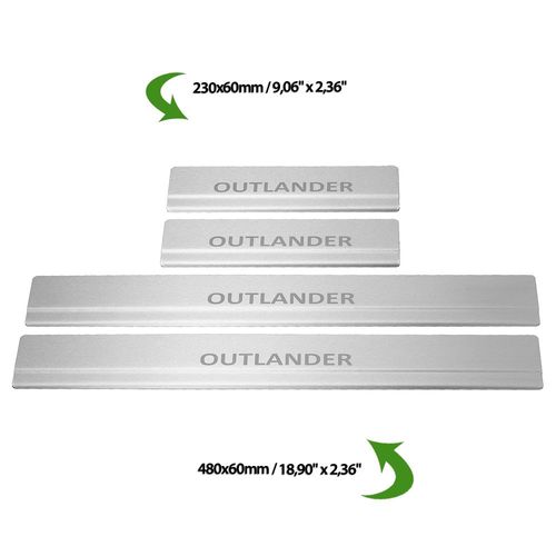 Listwa progowa MITSUBISHI OUTLANDER MK3 Stal nierdzewna 304 mat 4szt na Arena.pl