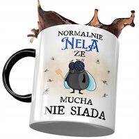Kubek Czarny Dla Neli Żony Koleżanki Prezent Z Nadrukiem Ze Zdjęciem