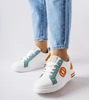 Białe sneakersy z kolorowymi wstawkami Passaic 38