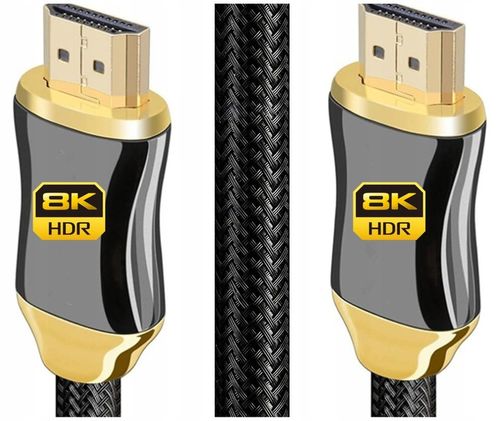 Kabel HDMI -HDMI v2.1 przewód 2M 3D - 4K 8k FULLHD Przewód HDMI do TV MOCNY na Arena.pl