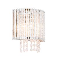 Szklany kinkiet ścienny Anabella W0207-01D-F4QL Italux kryształ przezroczysty srebrny