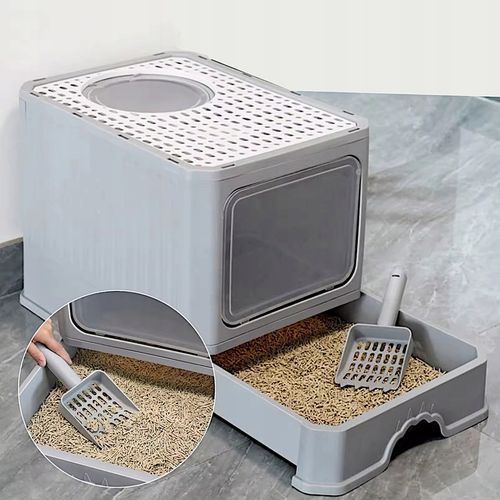 DUŻA KUWETA dla Kota Z FILTREM Z SZUFLADĄ na żwirek Z ŁOPATKĄ na Arena.pl