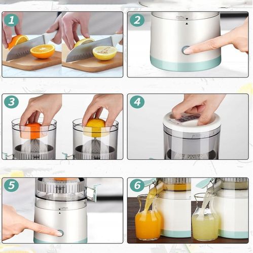 WYCISKARKA DO CYTRUSÓW 45W BEZPRZEWODOWA POMARAŃCZY CYTRYN SOKOWIRÓWKA na Arena.pl