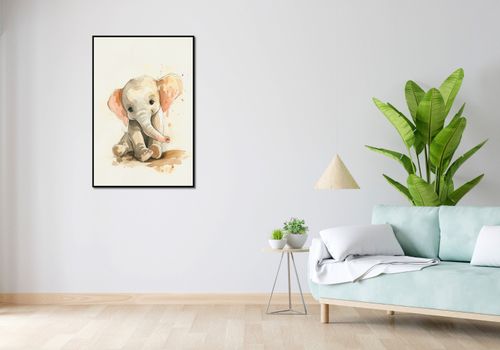 Plakat 68x101cm Siwy Słonik na Arena.pl