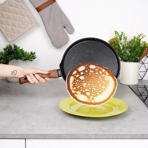 Patelnia GRANITOWA do naleśników placków omletów niska płaska 24 cm VILDE na Arena.pl