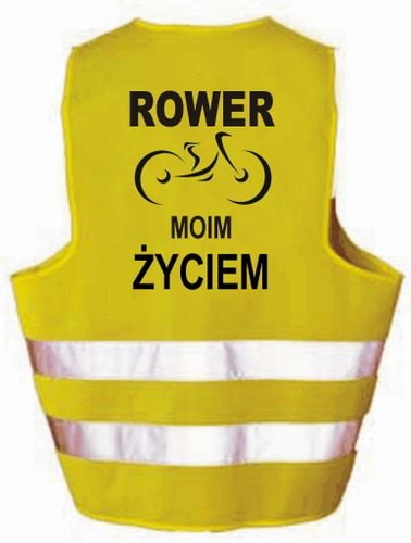 Kamizelka odblaskowa imprezowa ROWER MOIM ŻYCIEM na Arena.pl