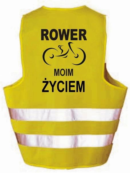 Kamizelka odblaskowa imprezowa ROWER MOIM ŻYCIEM zdjęcie 2