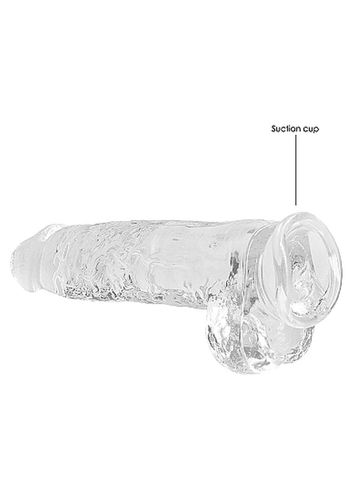 9"" / 23 cm realistic dildo with balls - transparent na Arena.pl