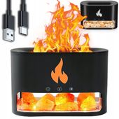 NAWILŻACZ POWIETRZA KOMINEK LAMPKA NOCNA EFEKT PŁOMIENIA LED DYFUZOR SÓL