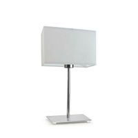 Lampka AMALFI abażur jasny szary stelaż chrom