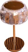 Lampa stołowa LED metalowa złota retro dotykowy panel lampka kryształowa