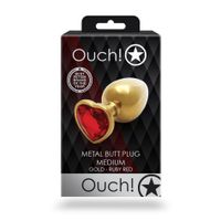 korek analny heart gem ouch średni 7 cm