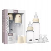 Butelki dla dziecka plastik BIBS 2szt Antykolka 150/270 ml Ivory silikon