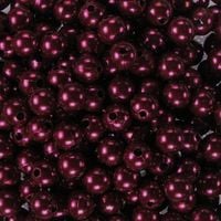 Koraliki perłowe 6mm (50szt) Ciemne Bordo