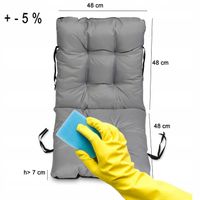 PODUSZKA NA KRZESŁO ogrodowe WODOODPORNA poduszka na LEŻAK 48x48x48 brązowa