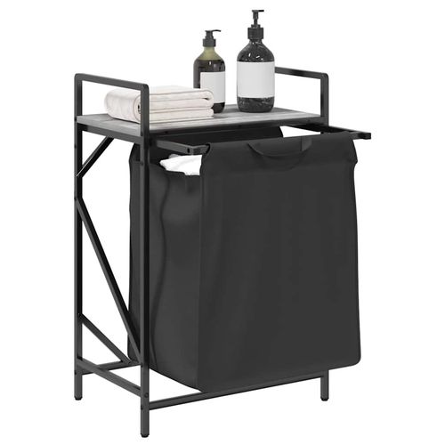 Kosz na pranie 1 komora z półką, szary dąb sonoma na Arena.pl