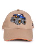 Czapka z daszkiem bejsbolówka chłopięca monster truck beżowa 50-54 YOCLUB