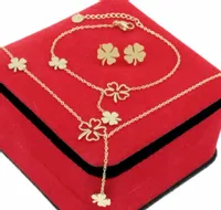 KOMPLET BIŻUTERII ZŁOTEJ STAL CHIRURGICZNA KONICZYNKI 3 CZĘŚCIOWY