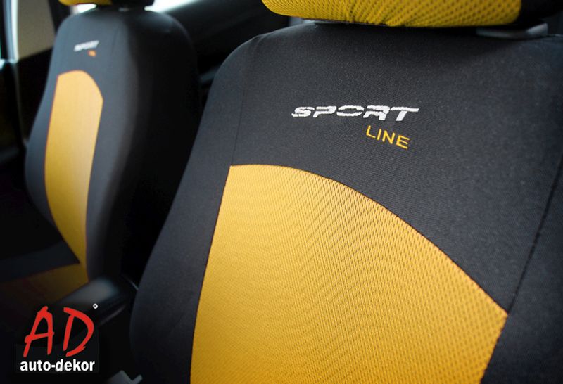 Uniwersalne pokrowce SPORT LINE Żółte do AUDI A6 C4 C5 C6 C7 C8 zdjęcie 2