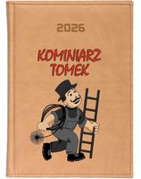 KALENDARZ A5 2026 DZIENNY KSIĄŻKOWY Z NADRUKIEM DLA KOMINIARZA + IMIĘ