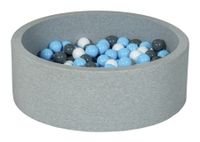 Suchy basen dla dziecka z piłeczkami 200szt (biały, jasnoniebieski, szary)