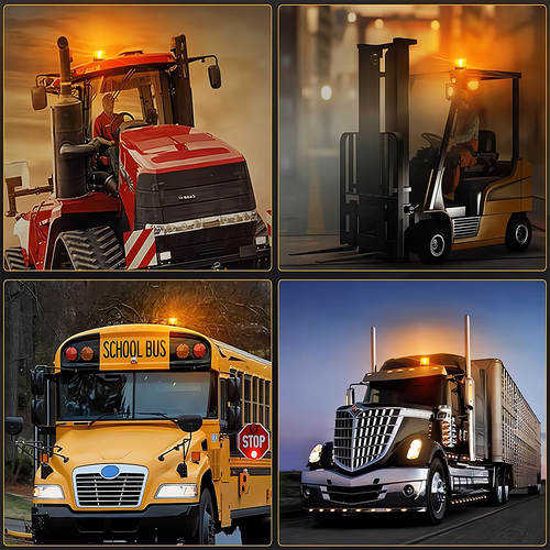 KOGUT Lampa błyskowa ostrzegawcza LED 12V 24V POMARAŃCZOWA sygnalizator na Arena.pl