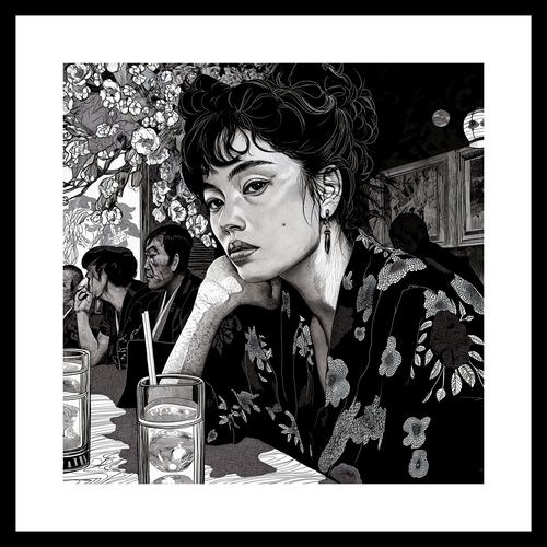 Plakat 40x40cm Czarne Kimono na Arena.pl