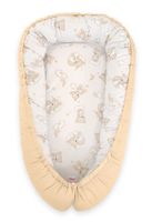 Kokon niemowlęcy dwustronny kojec otulacz Premium BOBONO- beżowy miś