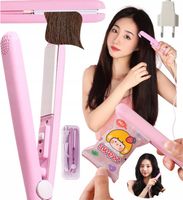 MINI PROSTOWNICA LOKÓWKA DO WŁOSÓW 2w1 TURYSTYCZNA MAŁA PODRÓŻNA ZGRZEWARKA