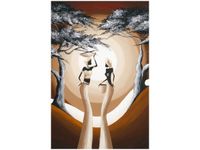 100 70CM OBRAZ PŁÓTNO SPACER O ZACHODZIE SŁOŃCA PŁÓTNO RAMA