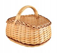 PIĘKNY wiklinowy koszyk NA ZAKUPY PIKNIK GRZYBY