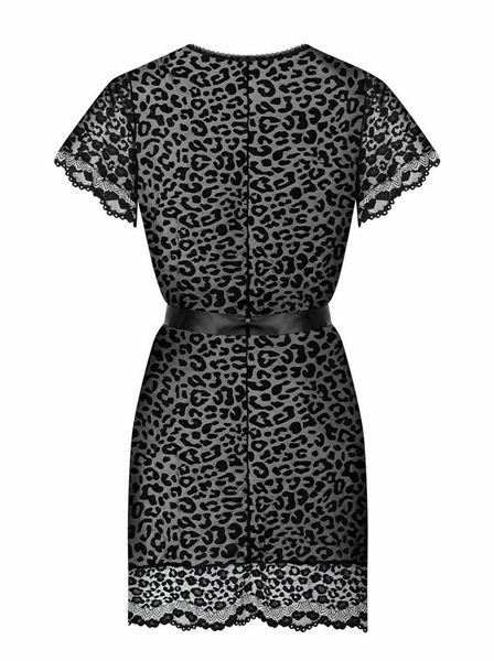 Seksowny Czarny Peniuar - Obsessive Giully S/M zdjęcie 4