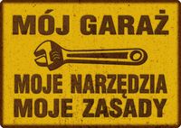 TABLICZKA MÓJ GARAŻ - 20x28 cm