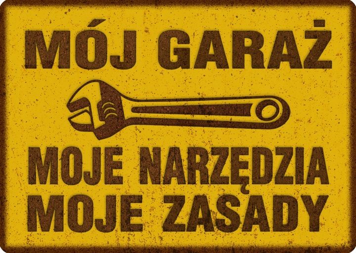 TABLICZKA MÓJ GARAŻ - 20x28 cm zdjęcie 1