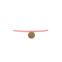 naszyjnik choker rzemyk - róż  n530r