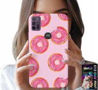 ETUI DO MOTOROLA MOTO G10 POWER - WZÓR Z PĄCZKAMI DONATAMI POLEWĄ CUKROWĄ