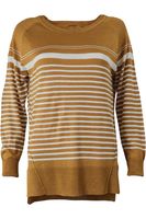 Next Brązowy Asymetryczny Sweter w Pasy - 38 / M
