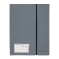 ALBUM OFERTOWY Z GUMKĄ A4 20 KOSZULEK SZARY STRIGO