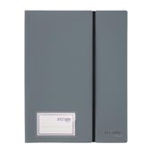 ALBUM OFERTOWY Z GUMKĄ A4 20 KOSZULEK SZARY STRIGO