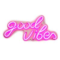 NEON NA ŚCIANĘ LED na USB - Good vibes 3 model