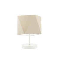 Lampka PASADENA abażur ecru stelaż biały