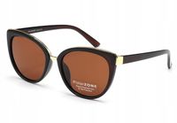 OKULARY PRZECIWSŁONECZNE DAMSKIE POLARYZACYJNE UV400 BRĄZOWE POLARZONE