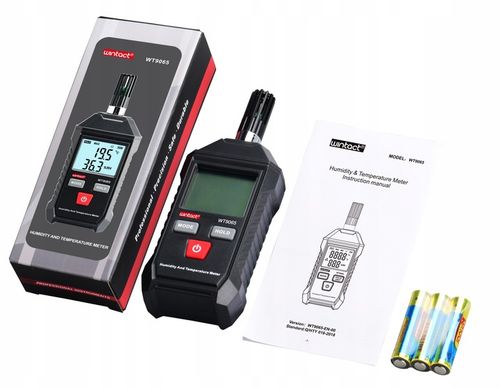 HIGROMETR WILGOTNOŚCIOMIERZ MIERNIK WILGOTNOŚCI I TEMPERATURY POWIETRZA LCD na Arena.pl