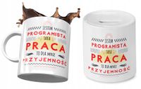 Dla Programisty Zestaw Kubek + Skarbonka Prezent Z Nadrukiem Ze Zdjęciem