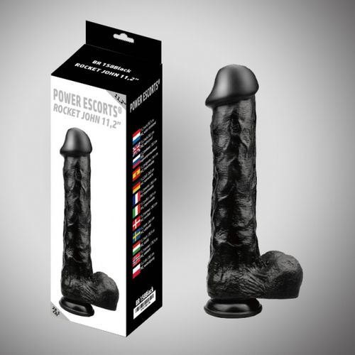 rocket john black dildo 11,2 inch / 28,5 cm na Arena.pl