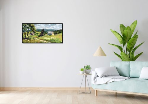 Plakat 91,3x44,5cm Bujna Wieś na Arena.pl