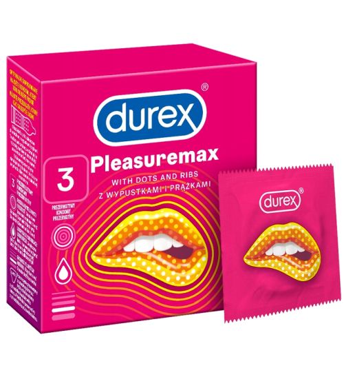 Prążkowane Prezerwatywy Durex Pleasuremax zdjęcie 1